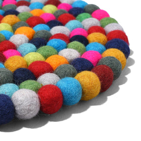 Singing Bowl Felt Ball Cushion - 28 cm