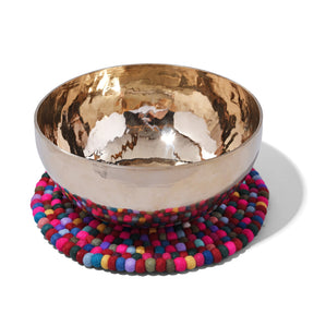 Singing Bowl Felt Ball Cushion - 35cm
