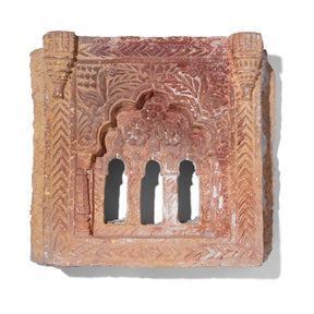 Old 3 Way Stone Lamp Niche From Jaisalmer- 19th Century