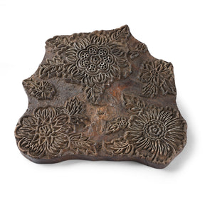Old floral Textile Printing Block From Jaipur - Ca 1930