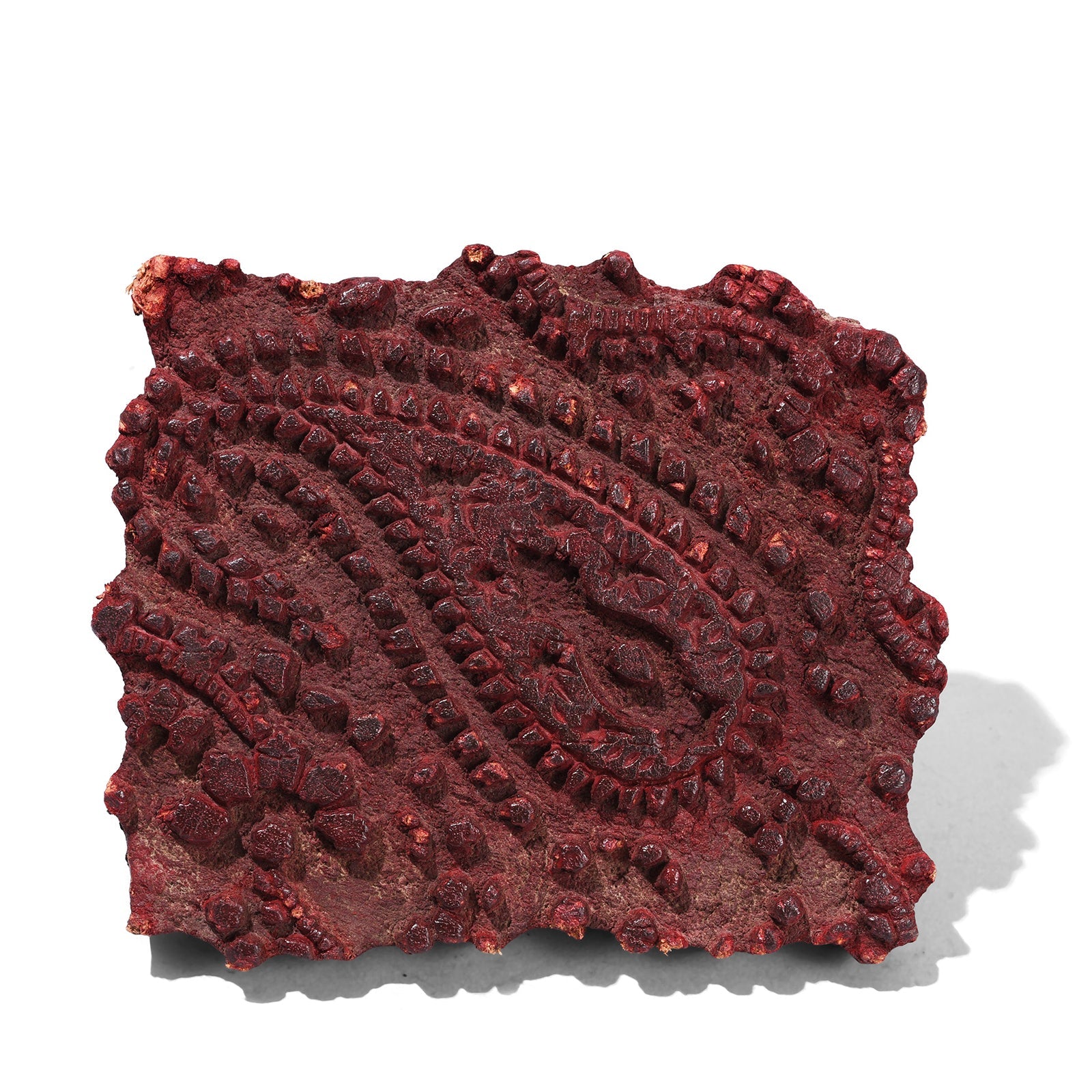 Old Paisley Textile Printing Block From Jaipur - Ca 1930