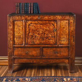Painted Cabinet From Gansu - 19th Century