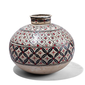 Painted Matka (Cream)