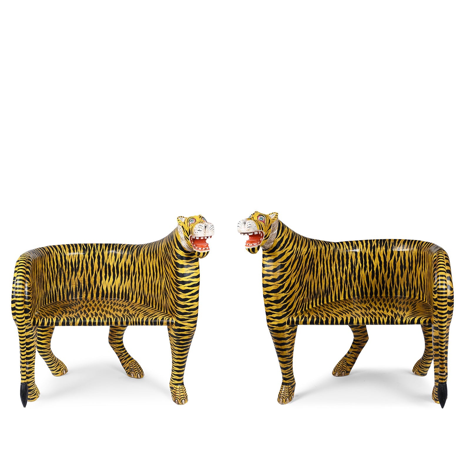 Painted Indian Tiger Chair