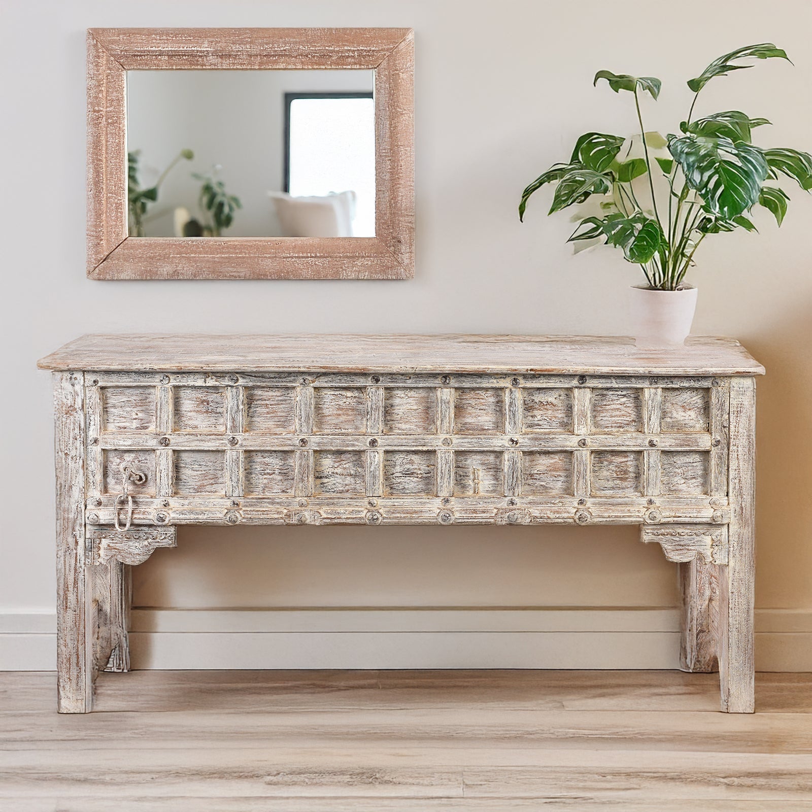Console Table Made From Reclaimed Teak