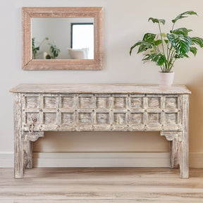 Console Table Made From Reclaimed Teak