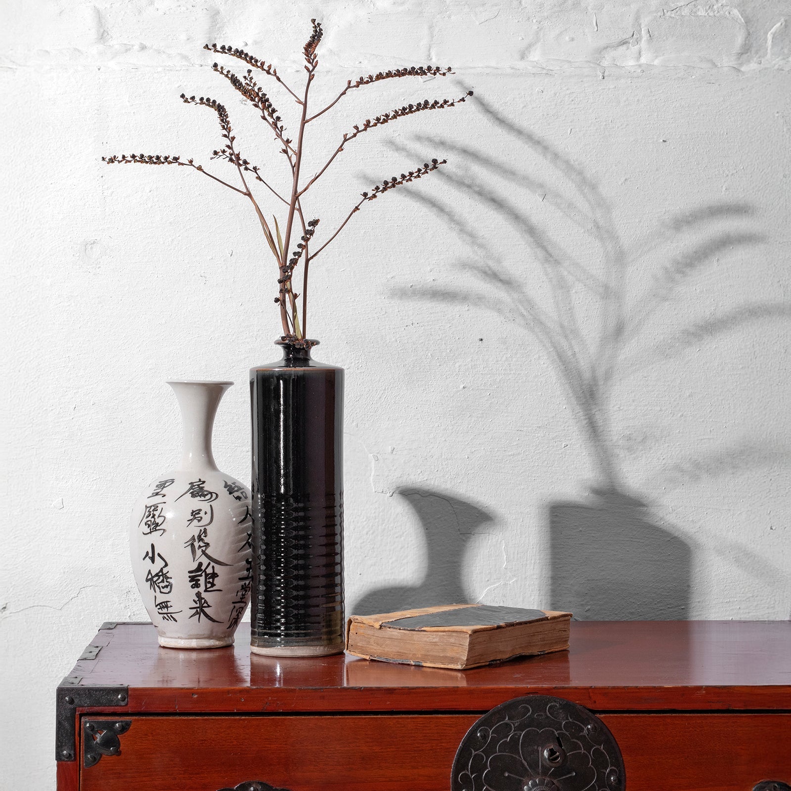 White Porcelain Calligraphy Vase - Song Dynasty Style