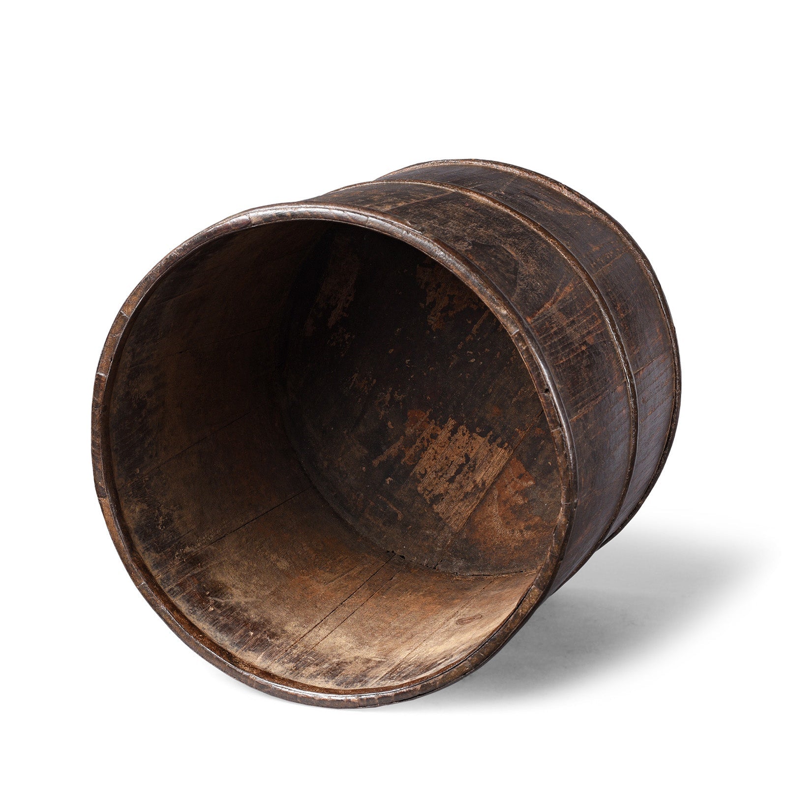 Iron Bound Elm Dou Rice Measure - Ca 1910