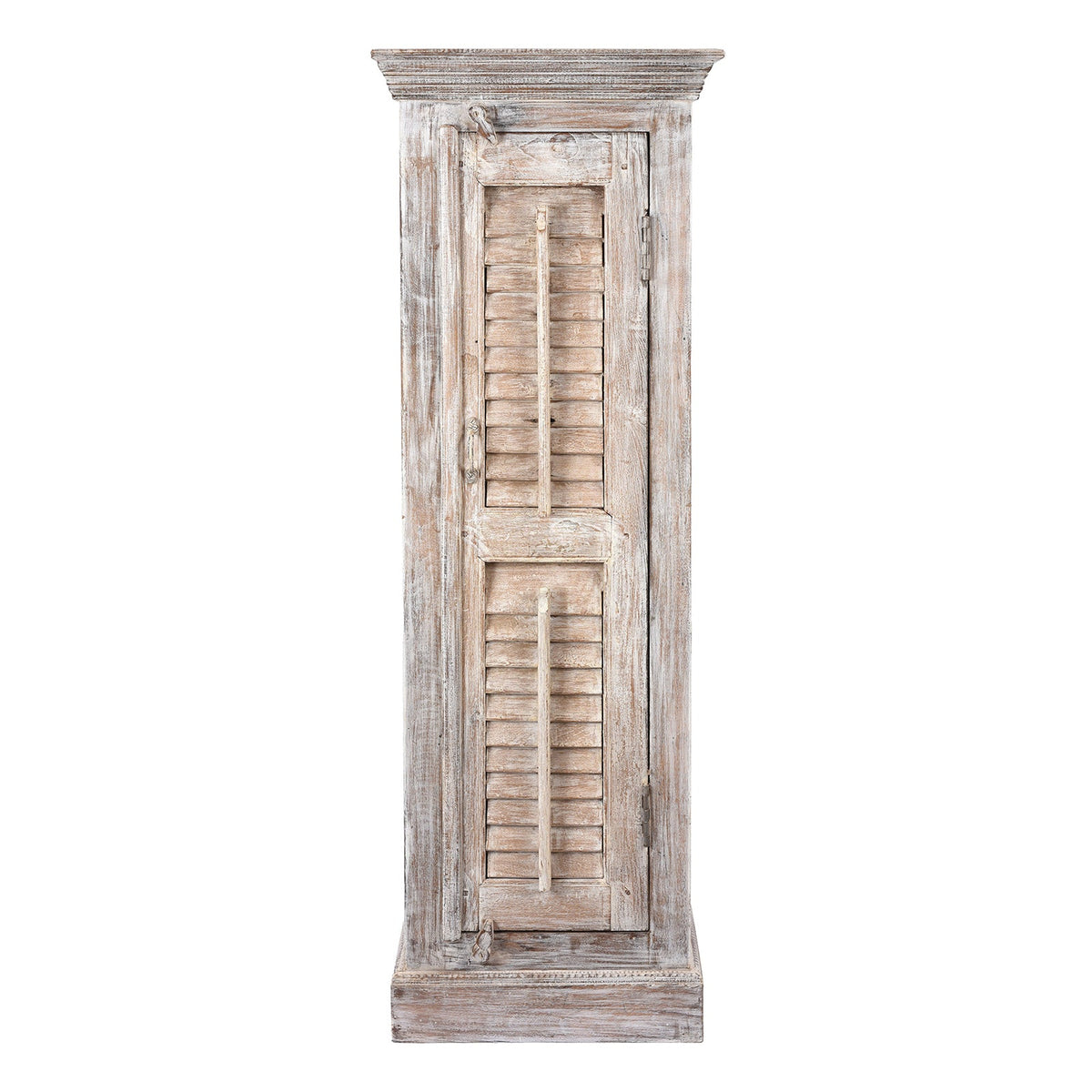 White Painted Louvre Cabinet
