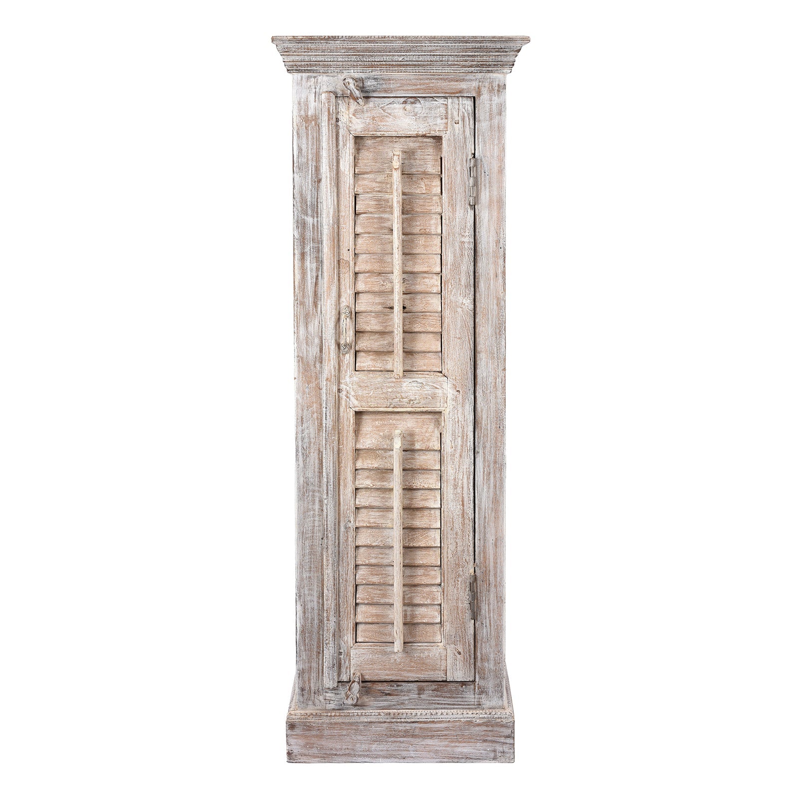 White Painted Louvre Cabinet