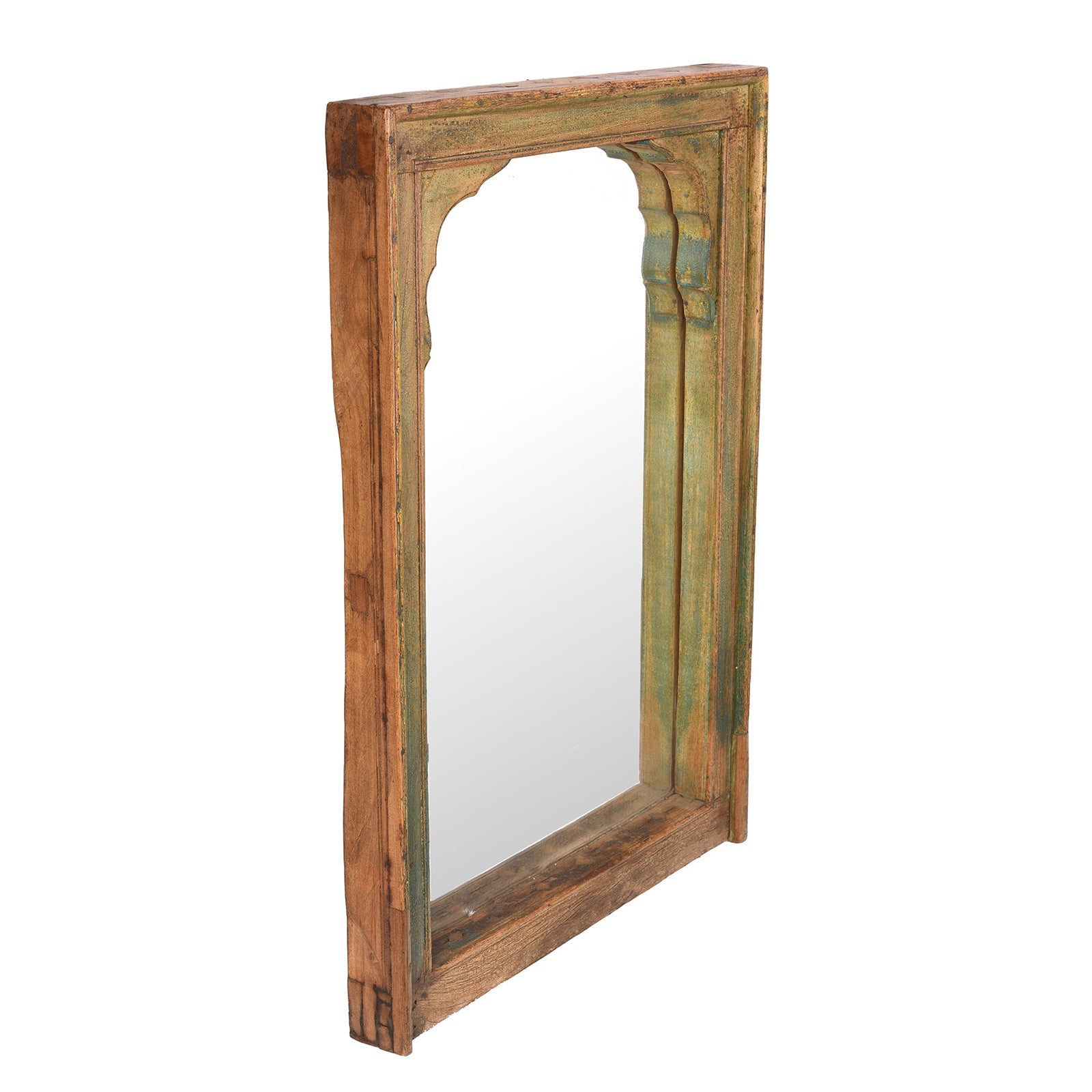 Painted Mirror Made From An Old Indian Window