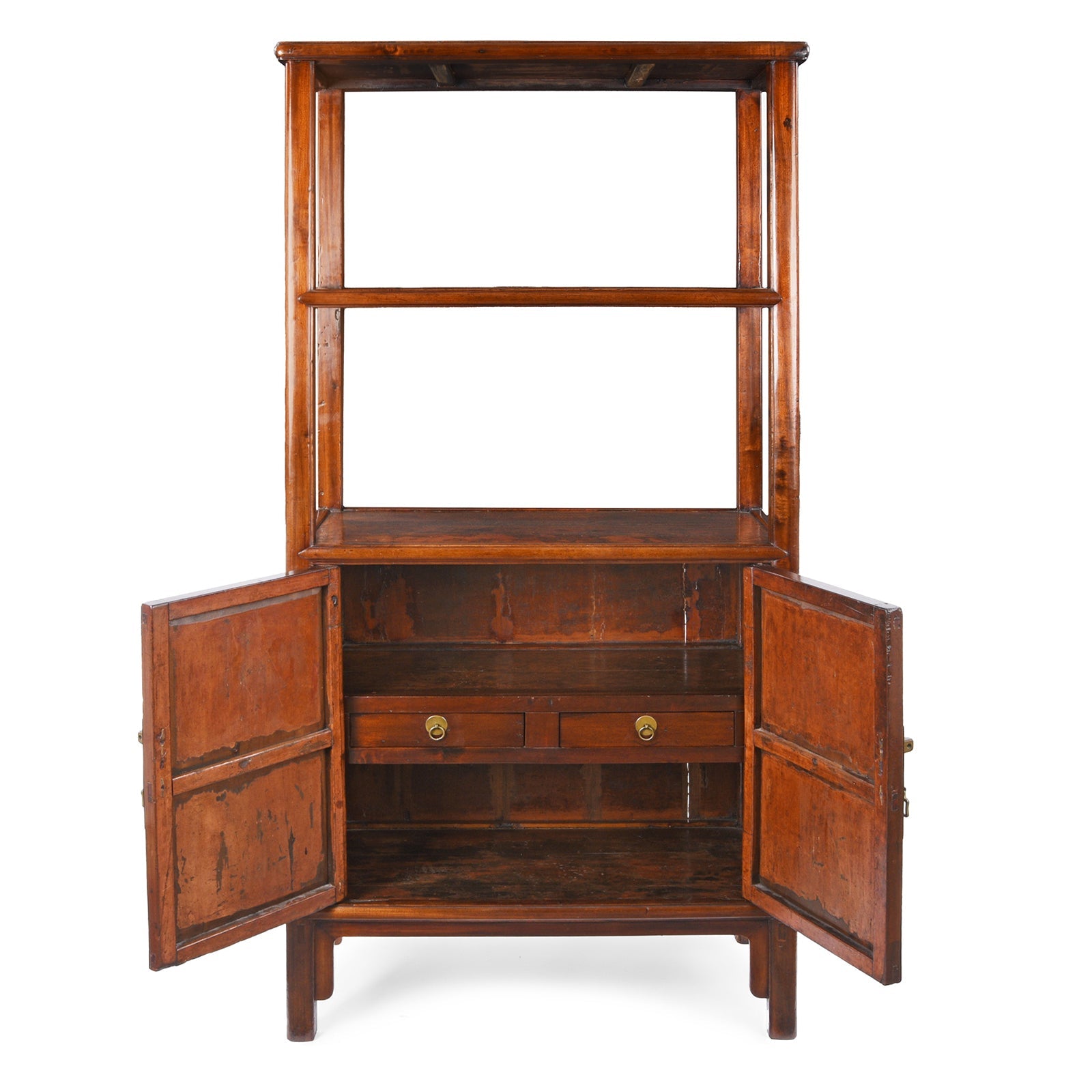 Chinese Walnut Shelf From Jiangsu - 19th Century