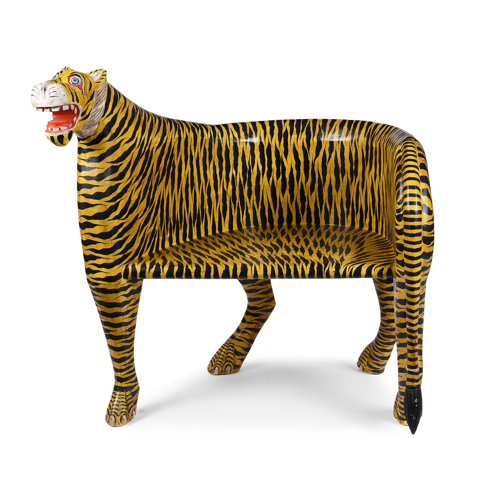 Painted Indian Tiger Chair