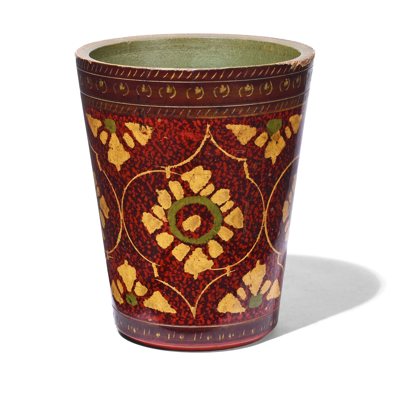Spotted Lacquer Beaker From Barmer - 19th Century