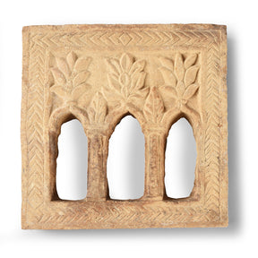 Old 3 Way Stone Lamp Niche From Jaisalmer- 19thC