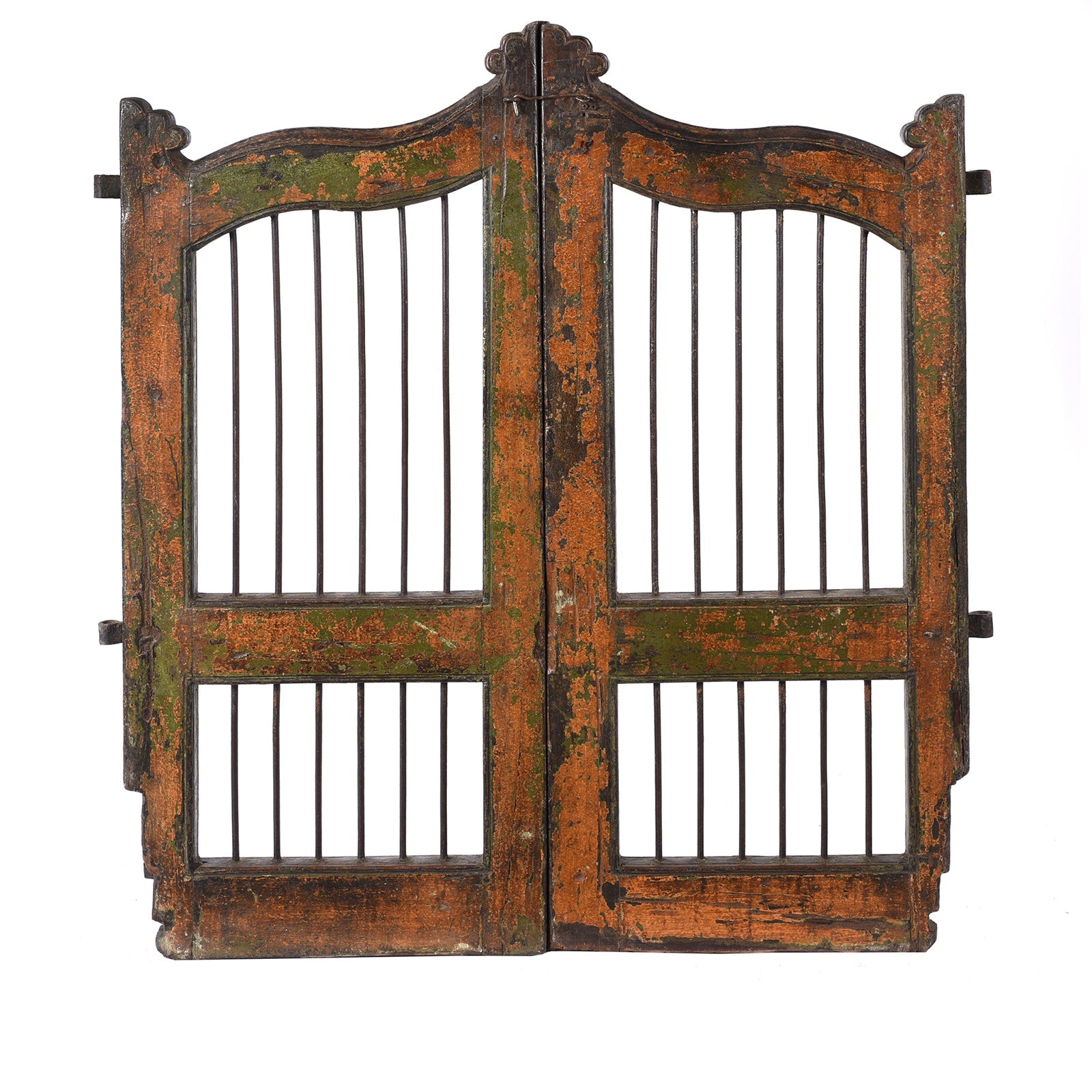 Teak & Iron Jali Dog Gate From Gujarat - 19th Century