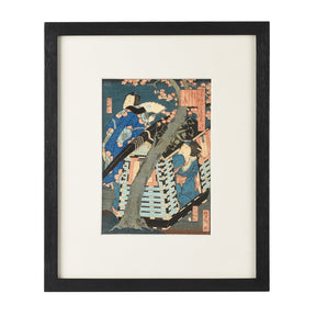 'The Border Crossing' by Ichiyōtei Yoshitaki - Japanese Woodblock Print Oban