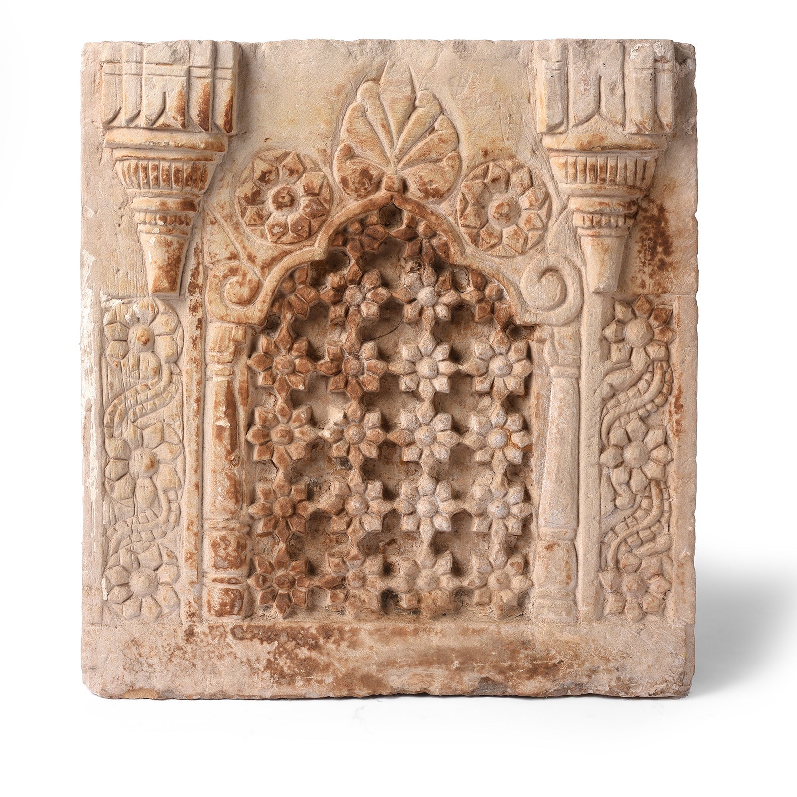 Carved Stone Jali Panel From Jaisalmer - 19th Century
