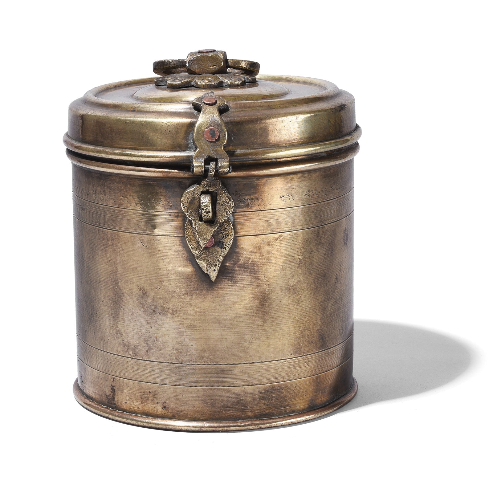 Vintage Brass Food Caddy From Bombay - Ca 1920
