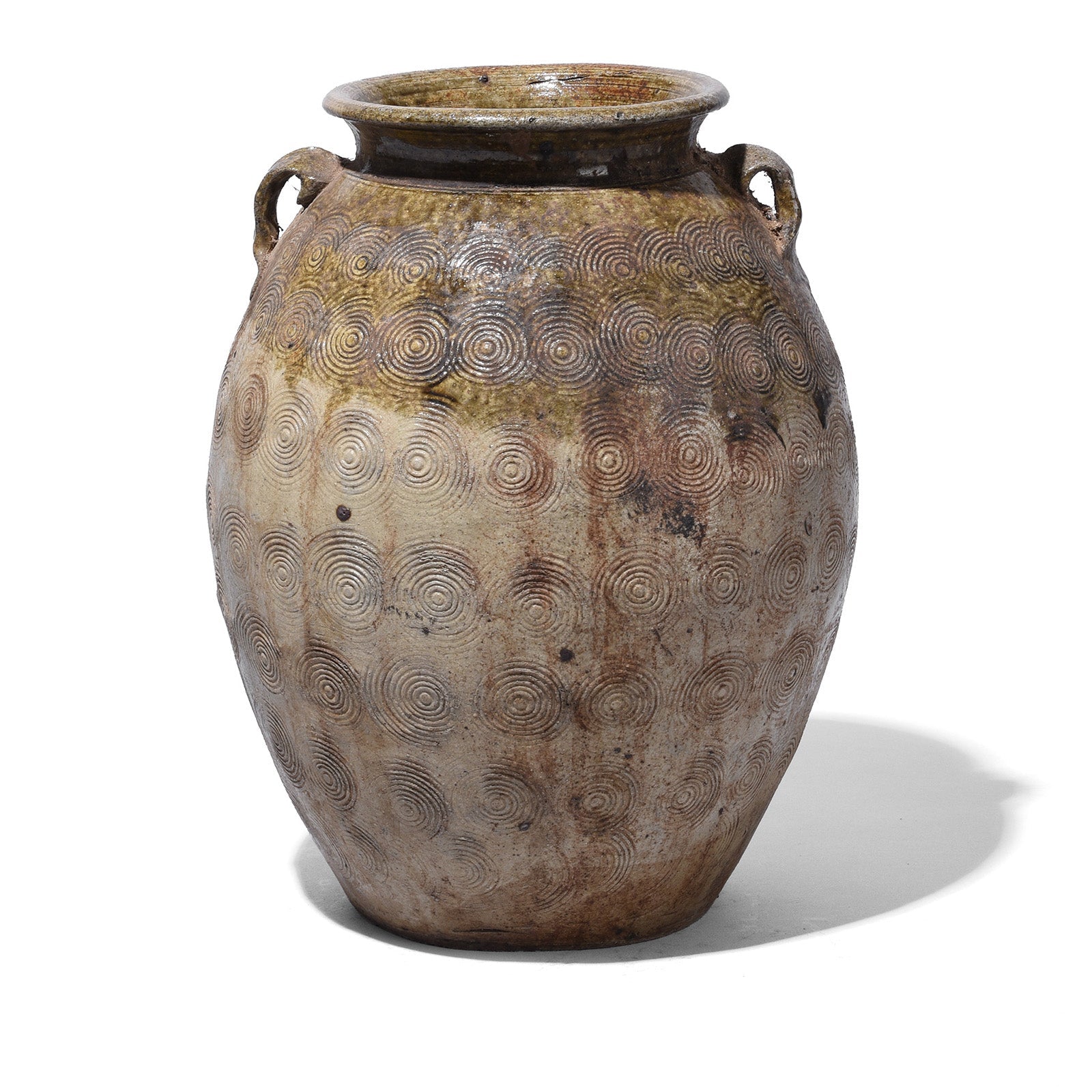 Vintage Glazed Earthenware Jar From Yunnan