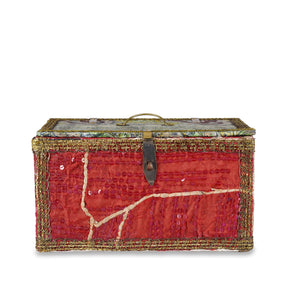 Vintage Red / Green Box From Rajasthan - Ca 1950