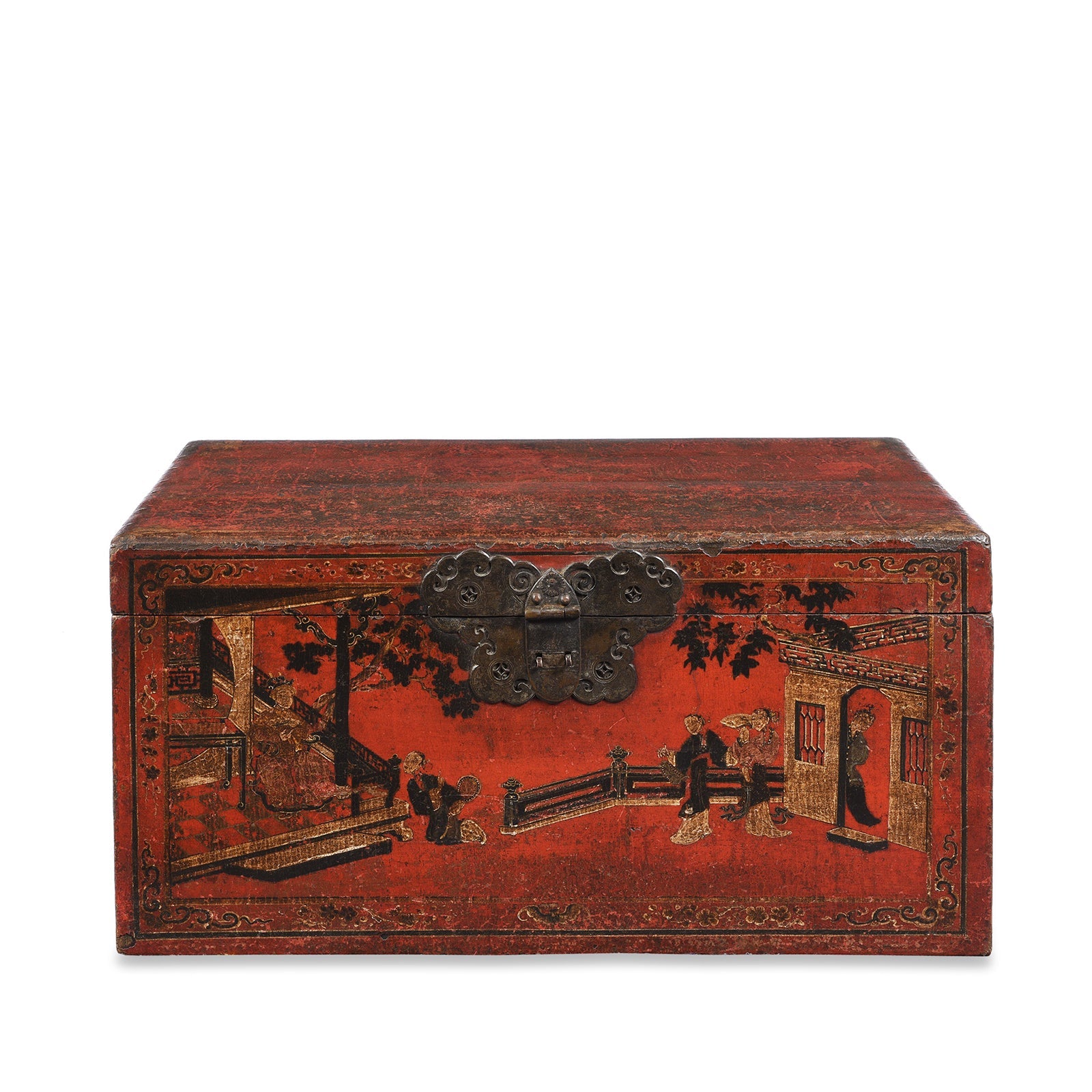 Gilt Red Lacquer Chest From Shanxi - Late 18th Century