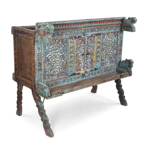 Painted Majus Dowry Chest From Saurashtra - 19th Century