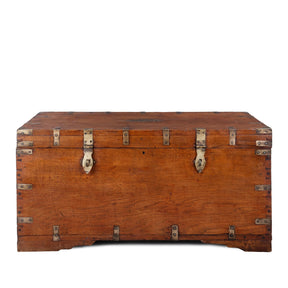 Burmese Brass Bound Military Chest - 19thC