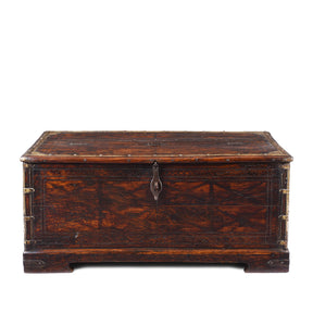 Brass Bound Indian Sheesham Chest - Early 19th Century
