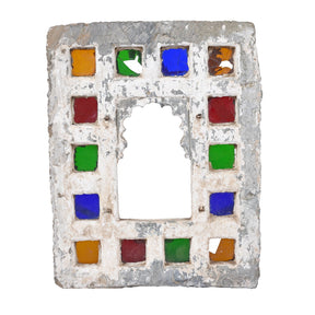 Stained Glass Window Panel From Dungarpur - 19th Century