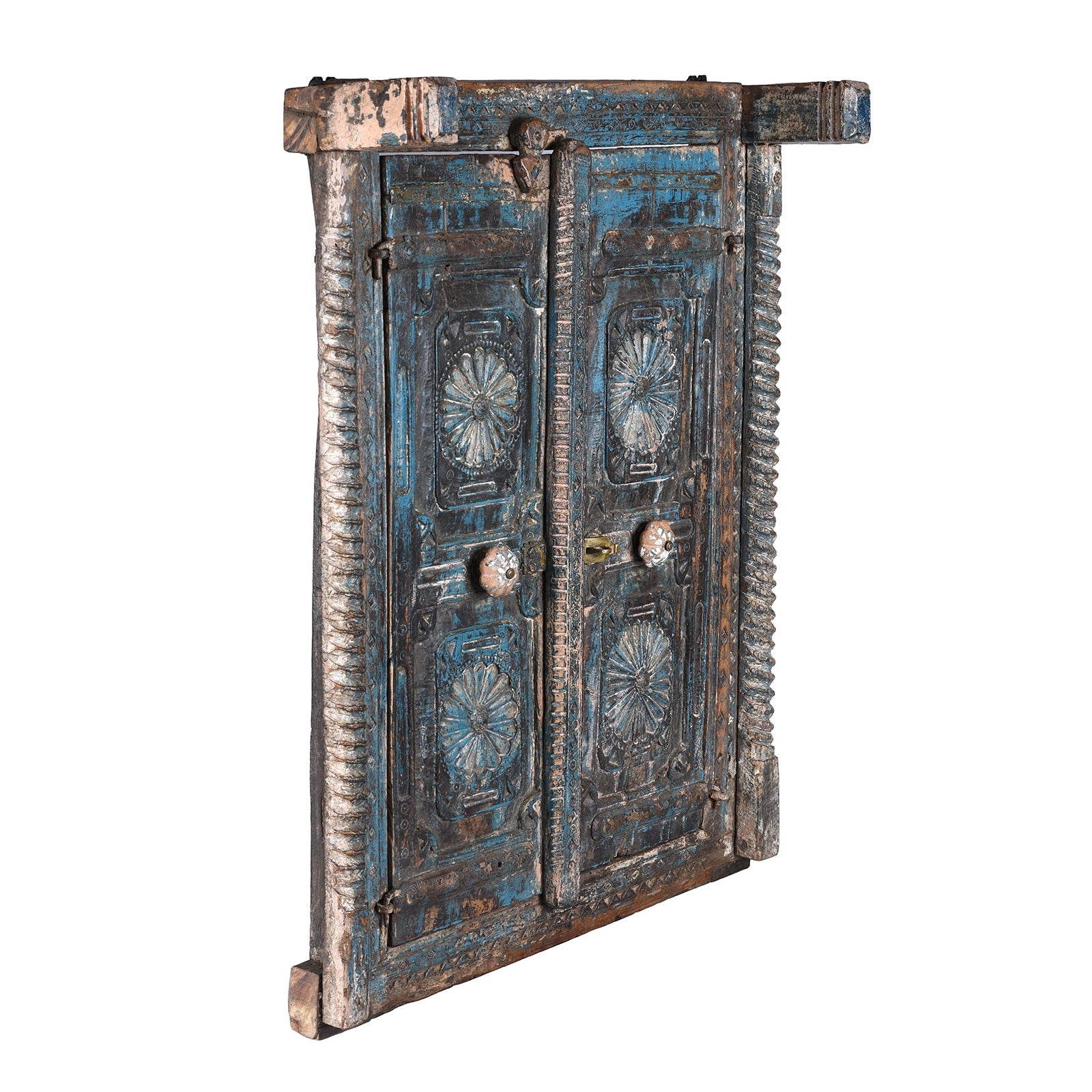Carved Window Shutter From Nagaur - 19th Century