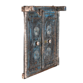 Carved Window Shutter From Nagaur - 19th Century