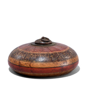Lacquered Tobacco Box From Rajasthan - Ca 1910