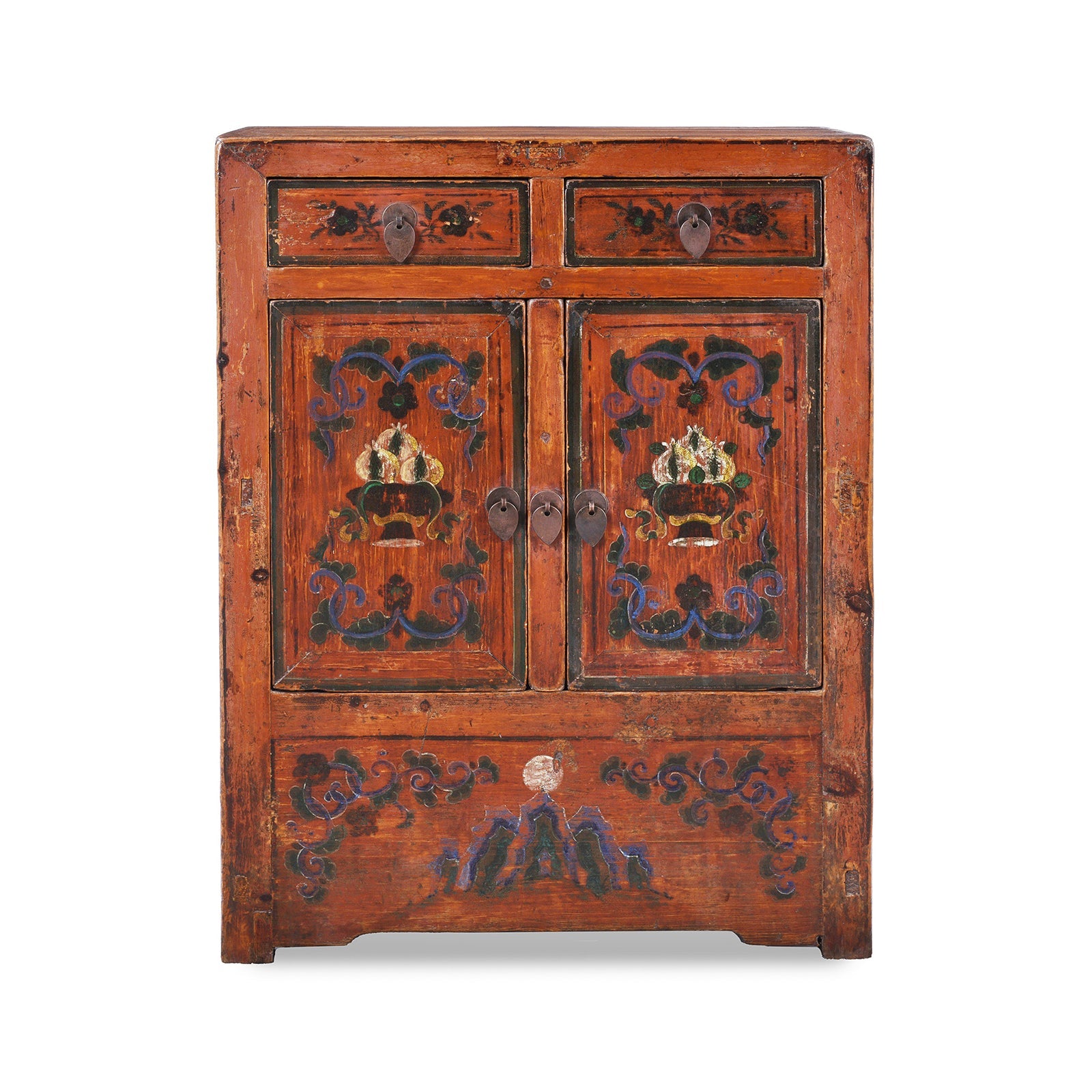 Painted Mongolian Side Cabinet - 19th Century