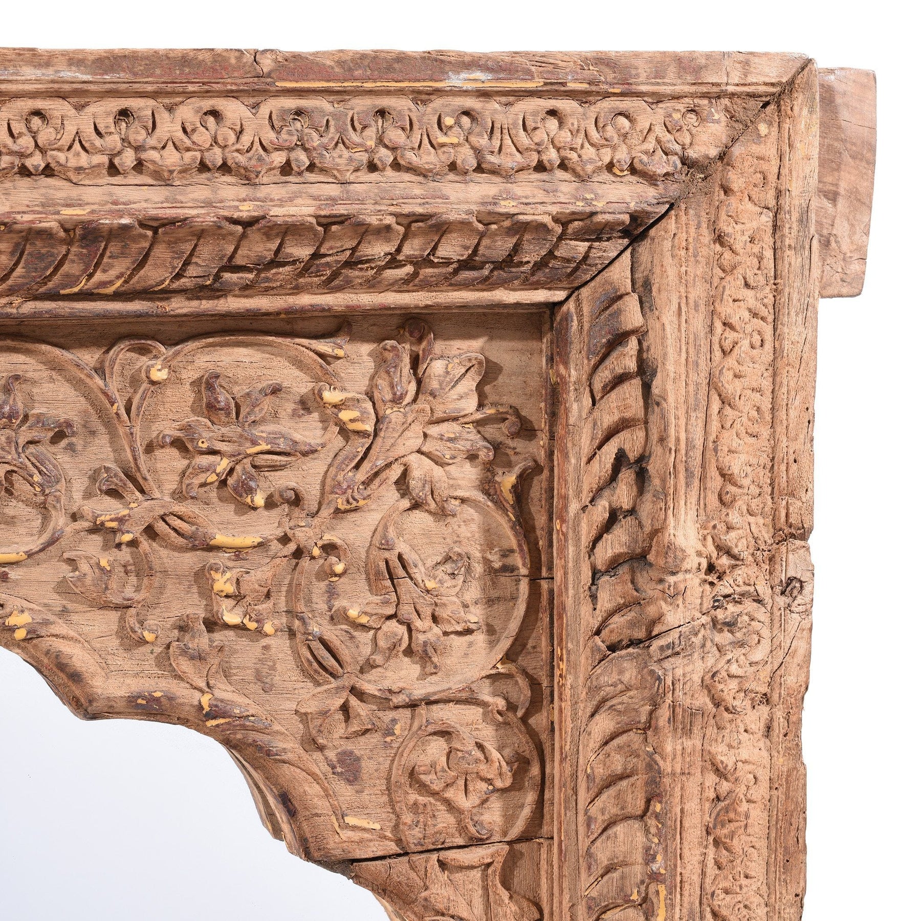 Carved Indian Mughal Window Shutter From Punjab - 18thC
