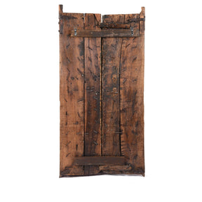 Carved & Painted Teak Window Shutter From South Rajasthan - 19thC