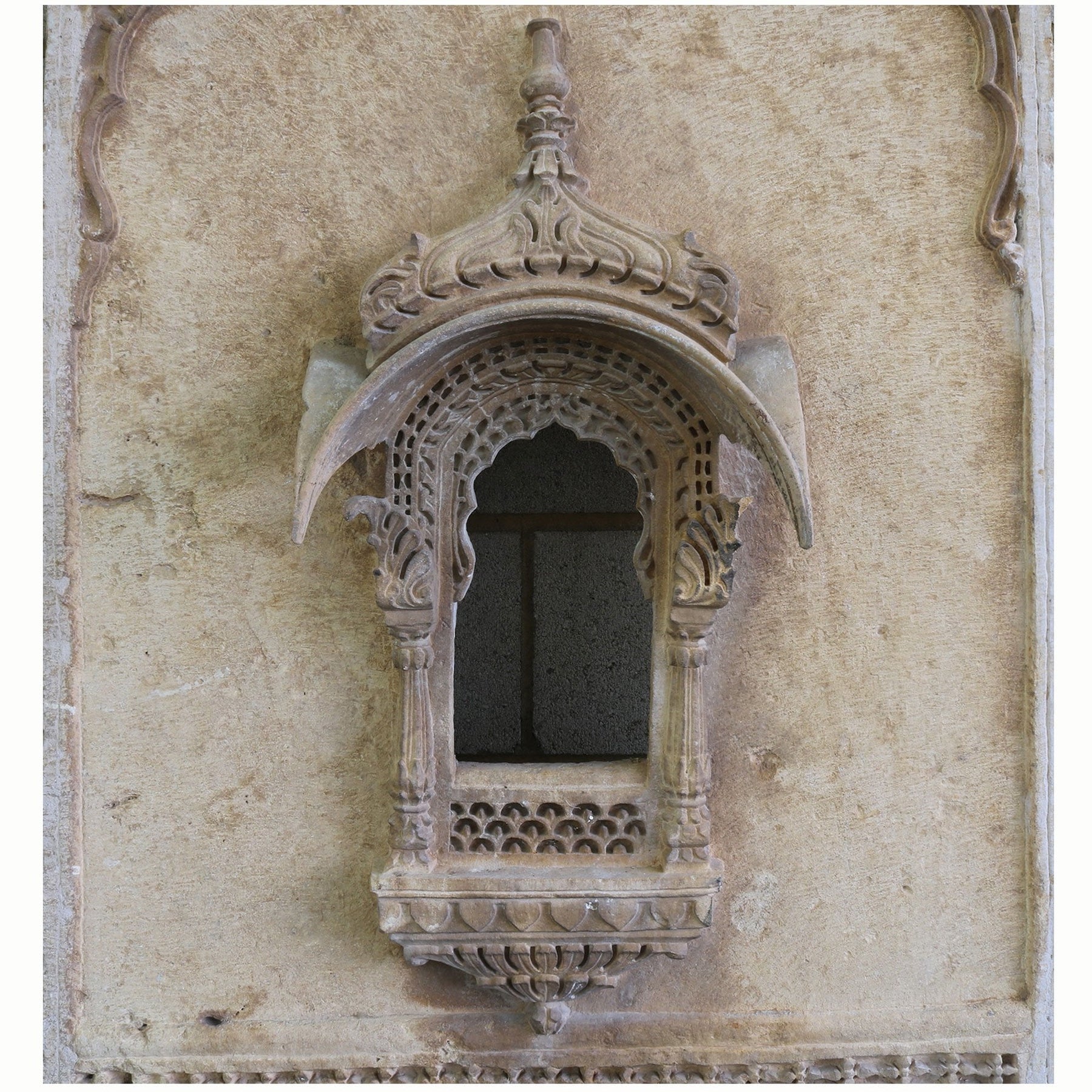 Carved Stone Jharoka From Rajasthan - 19thC