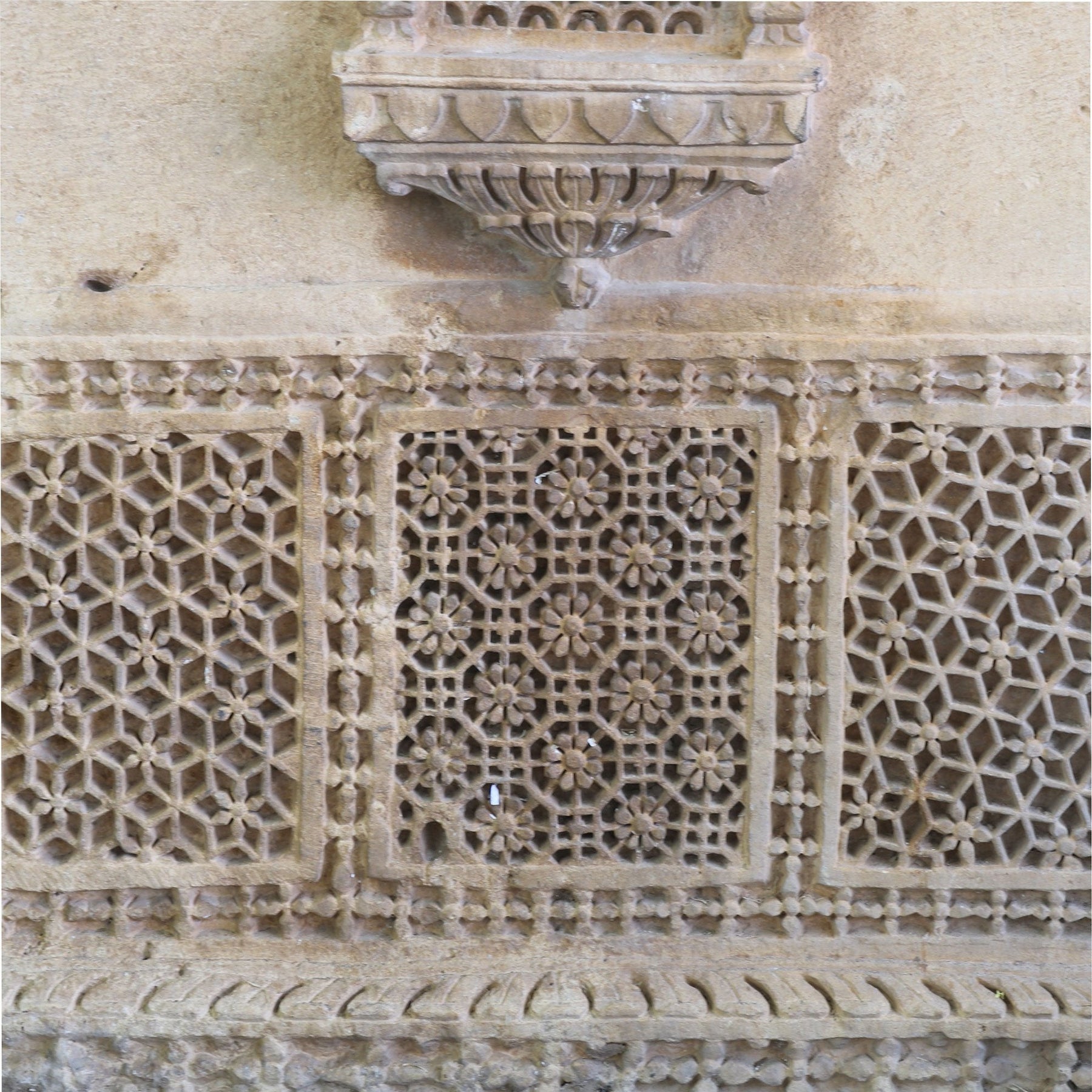 Carved Stone Jharoka From Rajasthan - 19thC