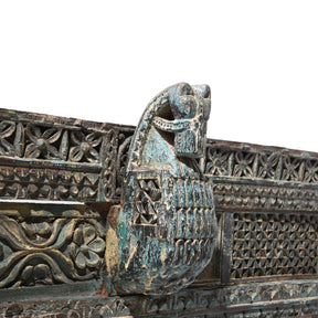 Carved Teak Architectural Panel With Horses - 19thC