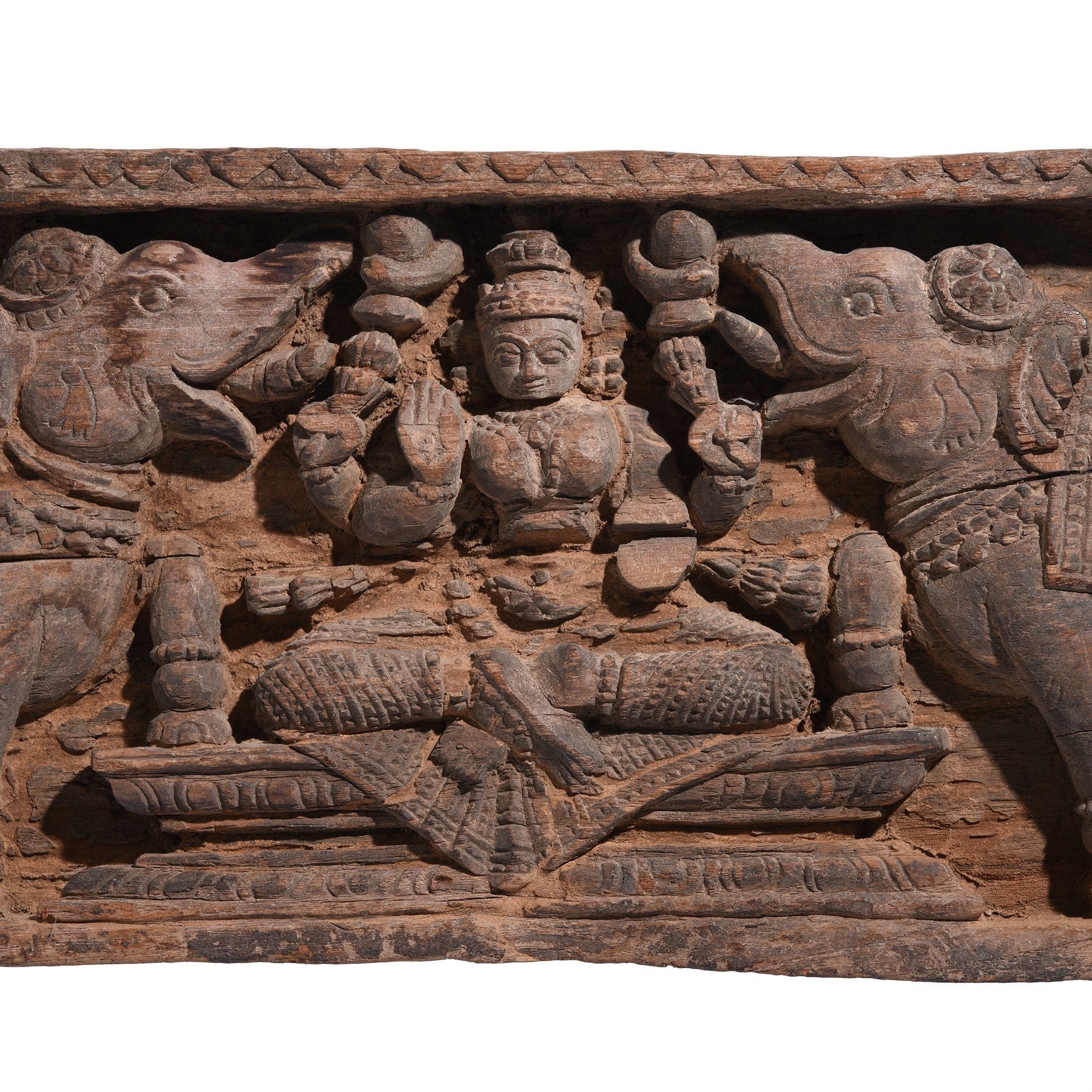 Indian Carved Gaja Lakshmi Panel - Mughal Style - 18th Century
