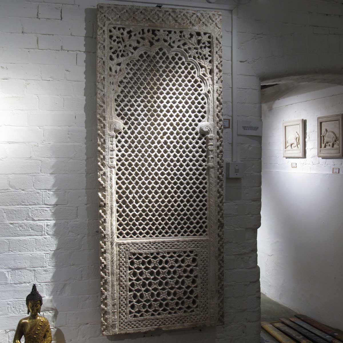 Indian Stone Jali Window Panel from Jaisalmer