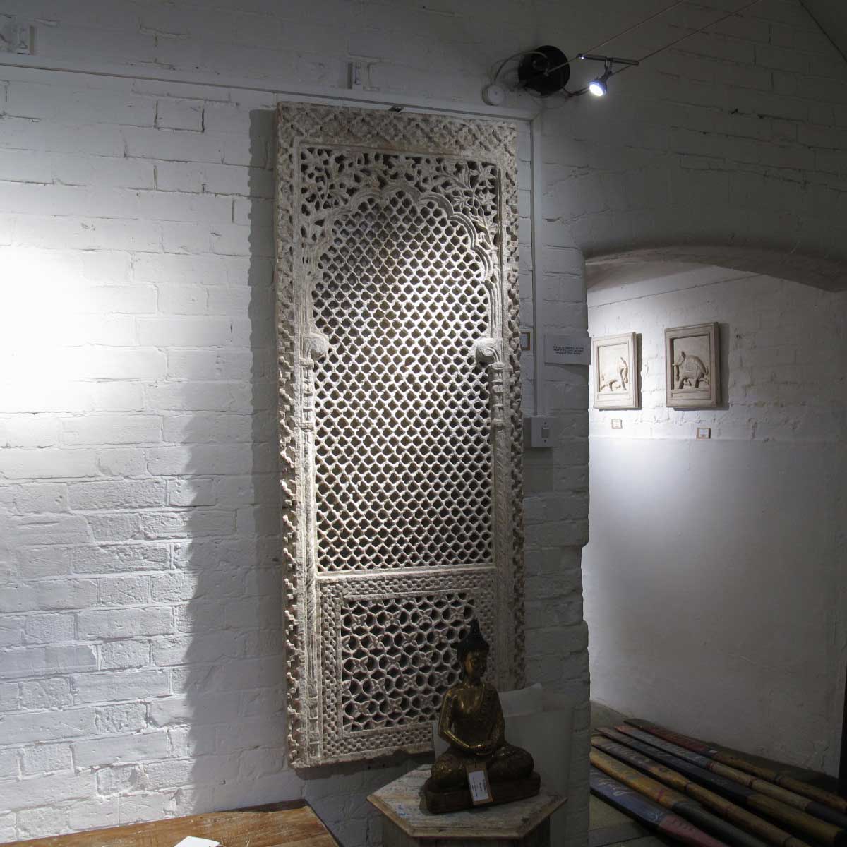 Indian Stone Jali Window Panel from Jaisalmer
