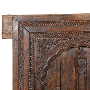 Old Carved Indian Window From Hyderabad - 19thC