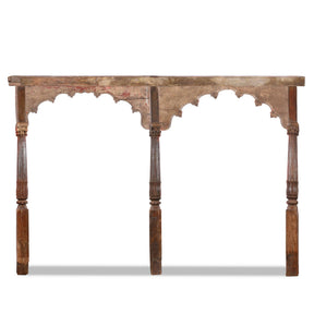 Old Carved Teakwood Double Arch from Maharashtra - 19thC