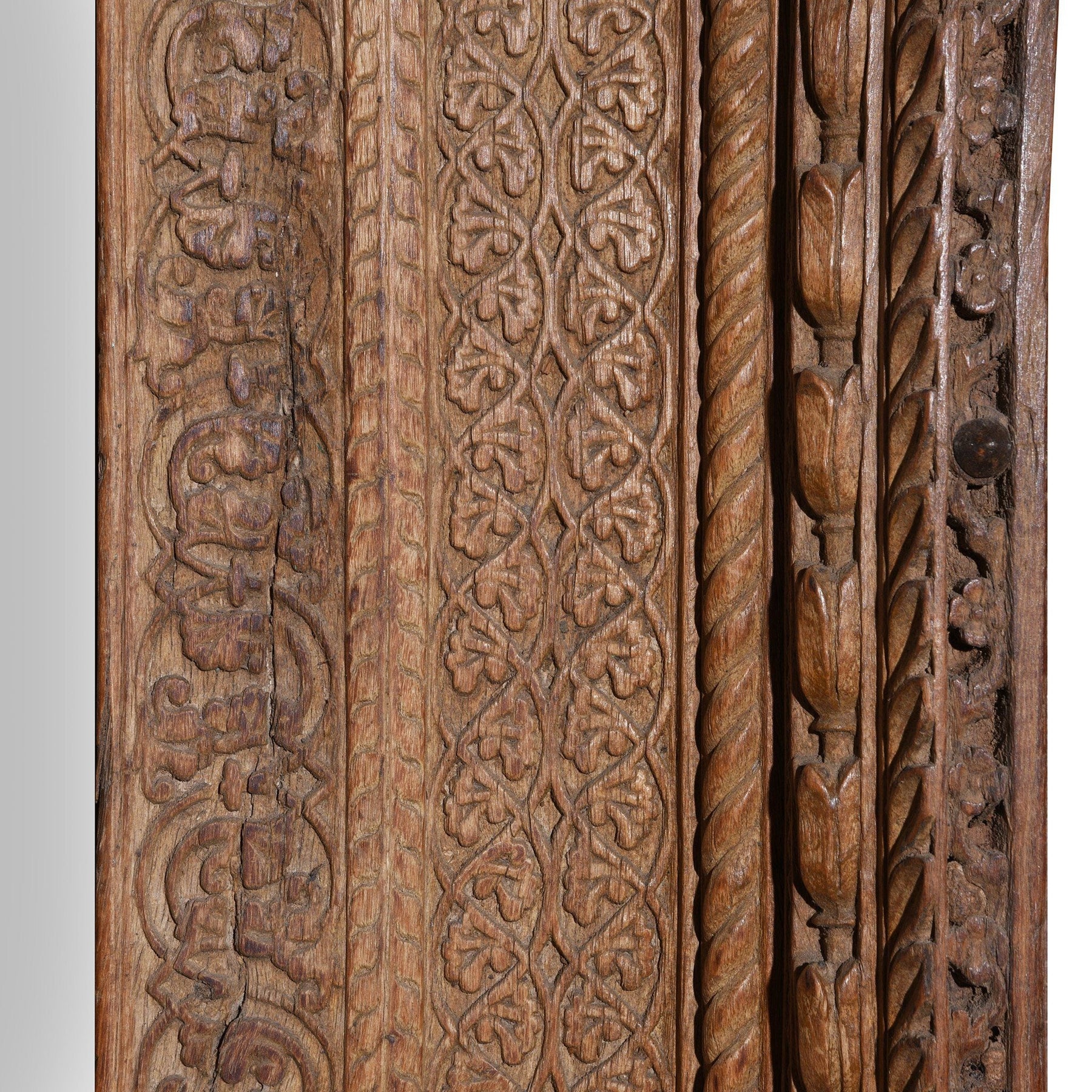 Old Indian Carved Doorway Mirror from Rajasthan - 18thC