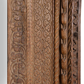 Old Indian Carved Doorway Mirror from Rajasthan - 18thC