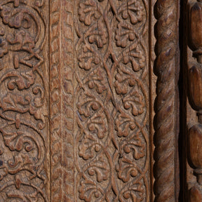 Old Indian Carved Doorway Mirror from Rajasthan - 18thC