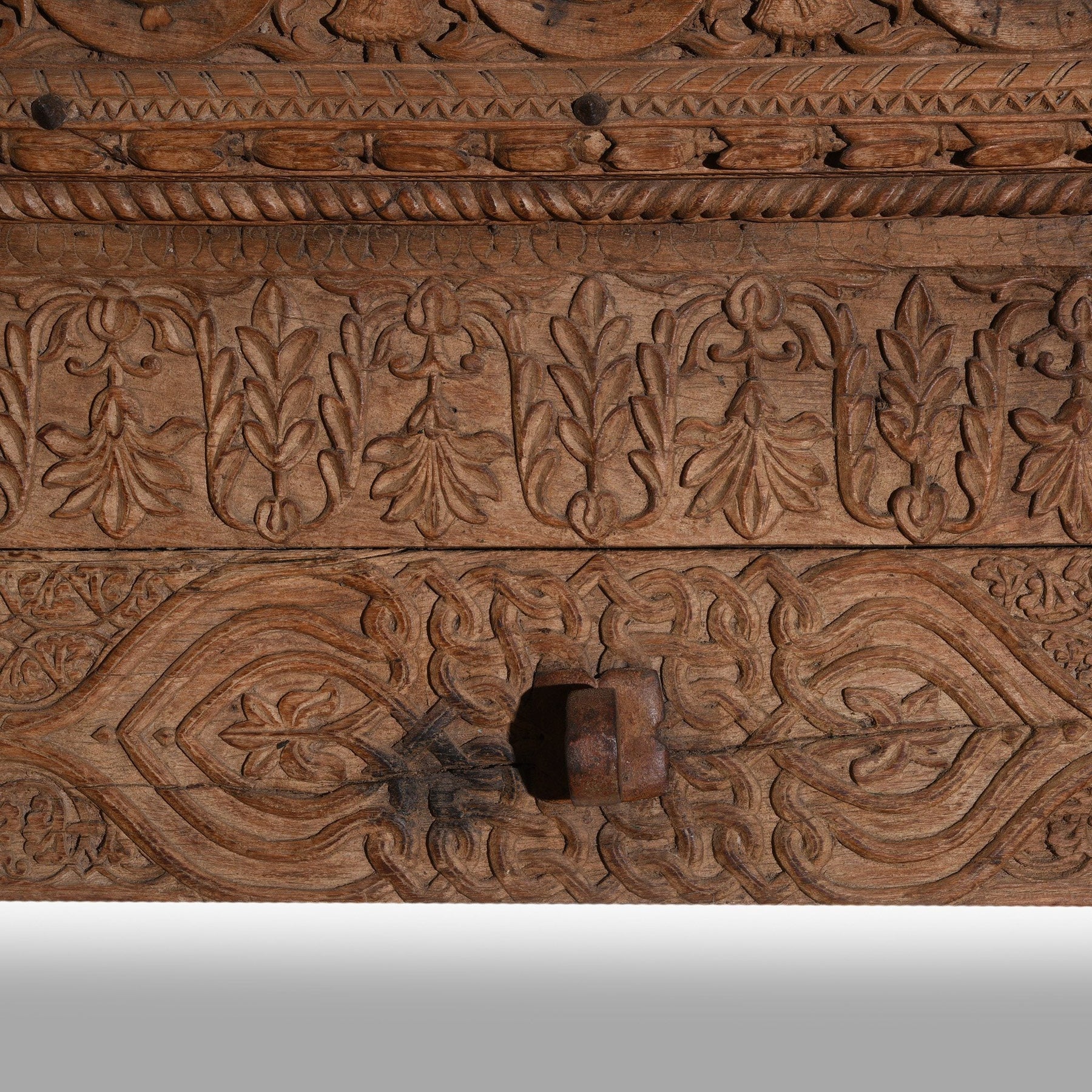 Old Indian Carved Doorway Mirror from Rajasthan - 18thC