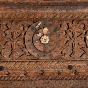 Old Indian Carved Doorway Mirror from Rajasthan - 18thC
