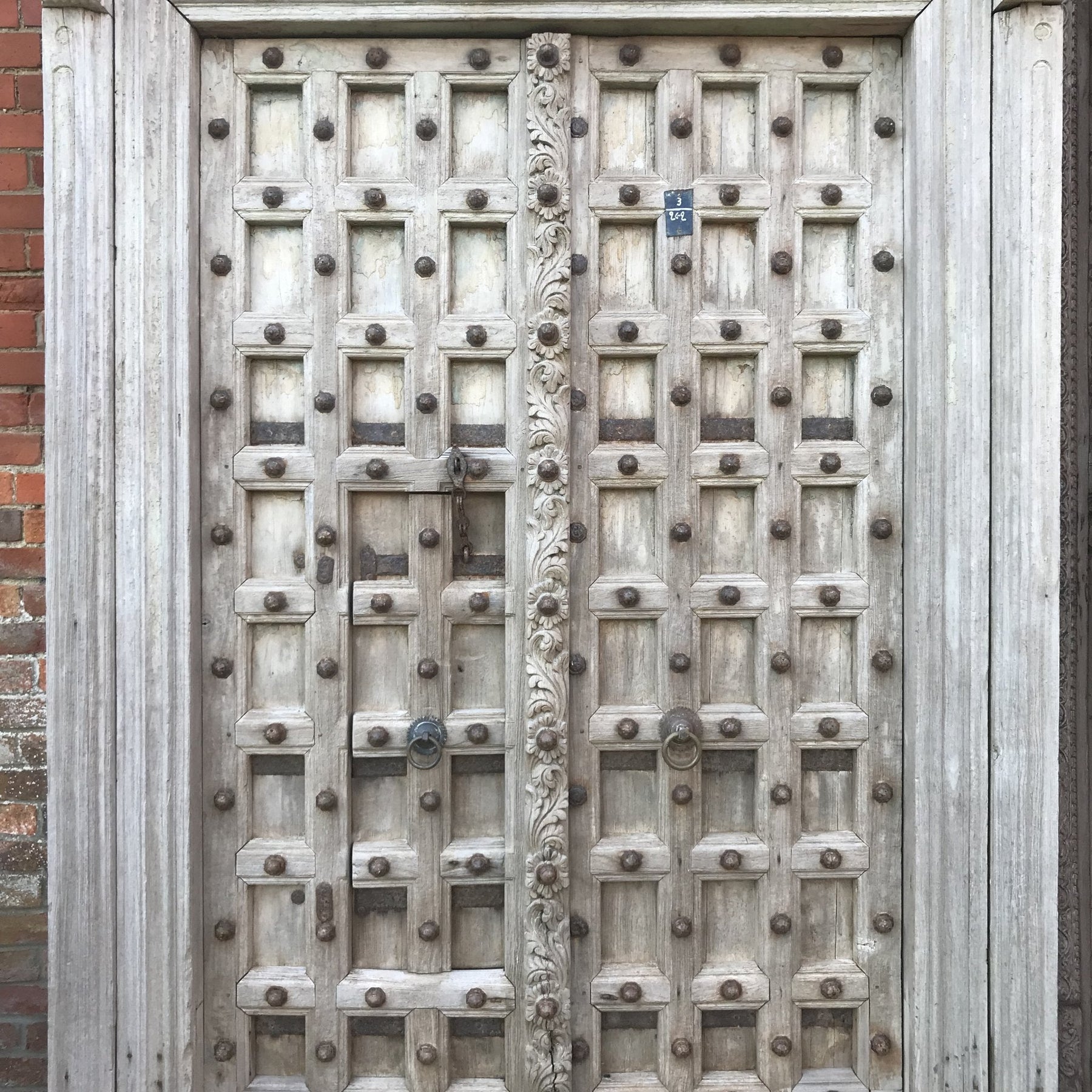 Old Indian Door From Kutch - 19thC